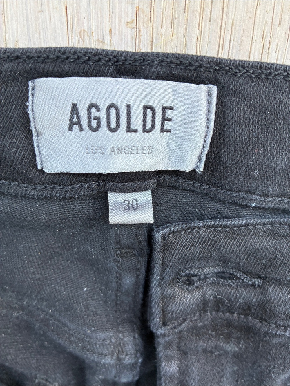 Agolde Black High-Rise Skinny Jeans - Picture 2 of 4